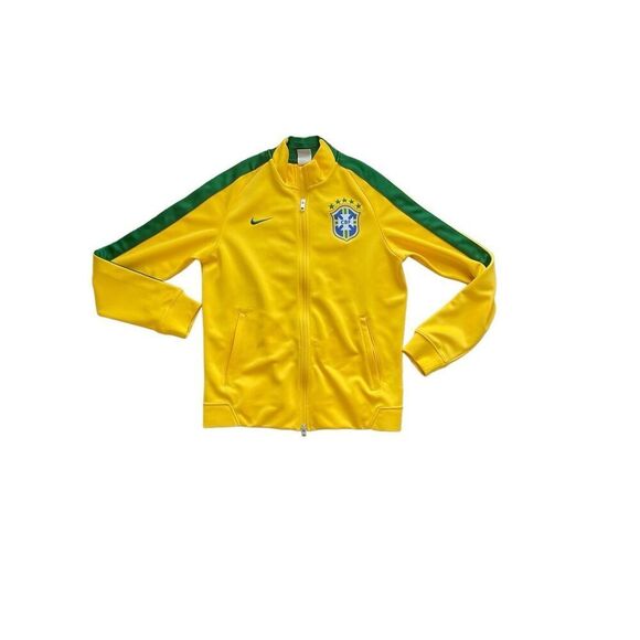 Nike Brazil soccer zip up yellow lightweight jacket - Picture 1 of 5